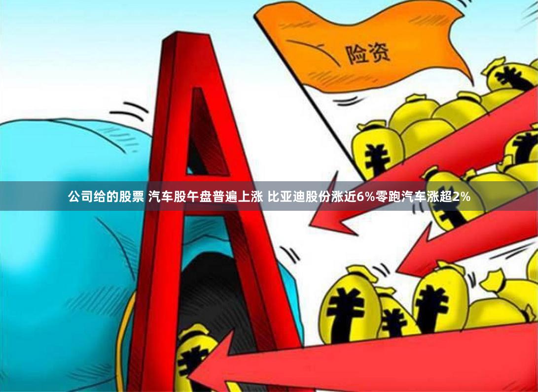 公司给的股票 汽车股午盘普遍上涨 比亚迪股份涨近6%零跑汽车涨超2%