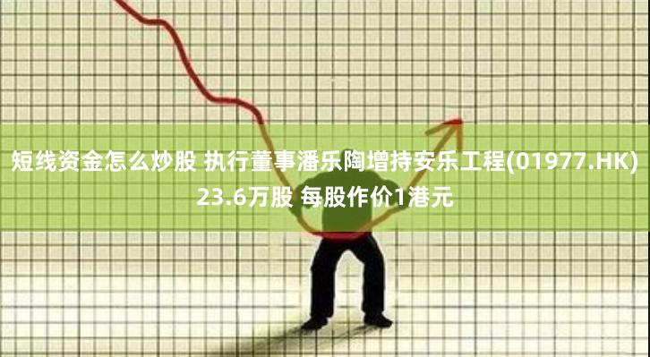 短线资金怎么炒股 执行董事潘乐陶增持安乐工程(01977.HK)23.6万股 每股作价1港元