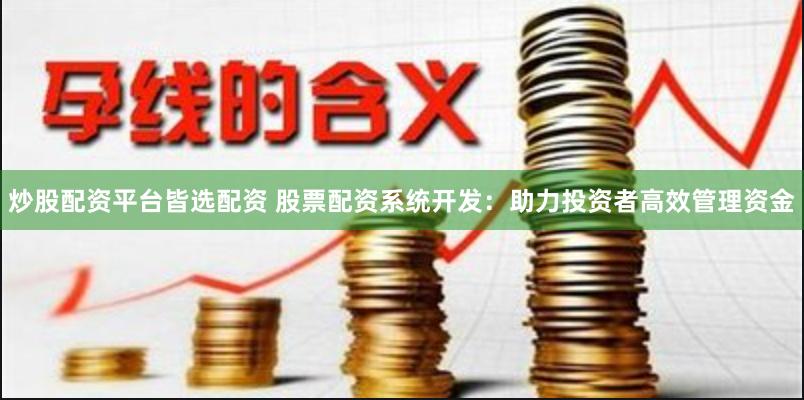 炒股配资平台皆选配资 股票配资系统开发：助力投资者高效管理资金